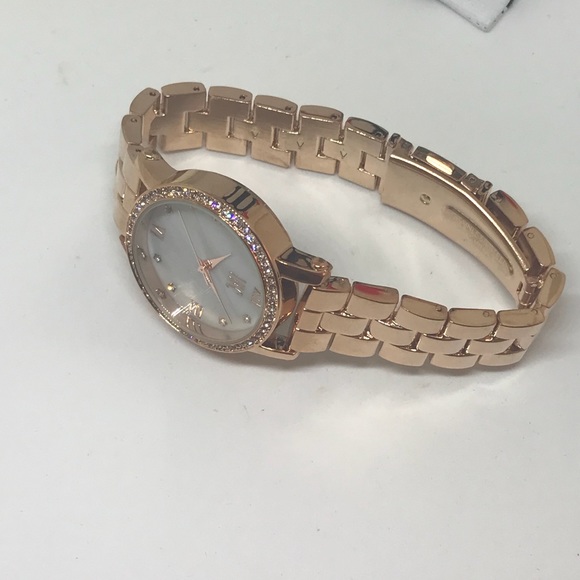 INC Rose Gold Crystal Bracelet Watch [JW-28] - Picture 3 of 8